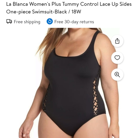 La Blanca Black One-Piece Swimsuit - Picture 1 of 14